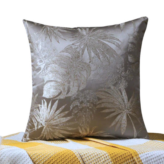 Luxury Monstera Leaf Embroidered Cover