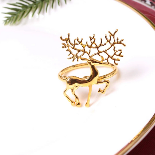 Reindeer Decor Napkin Ring (Set of 4)