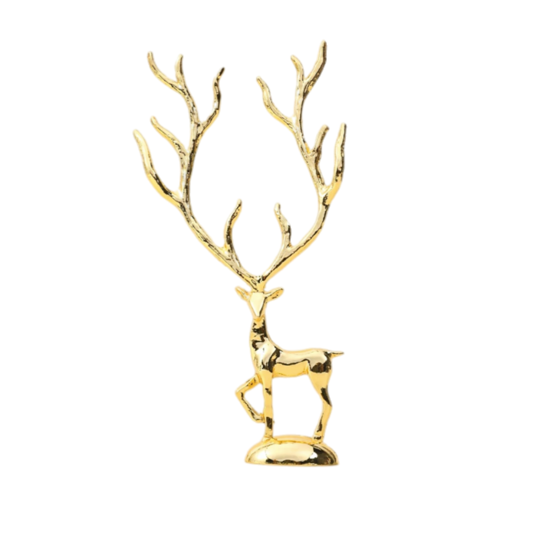 Luxe Gold Standing Deer Jewellery Holder