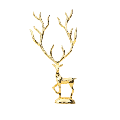 Luxe Gold Standing Deer Jewellery Holder