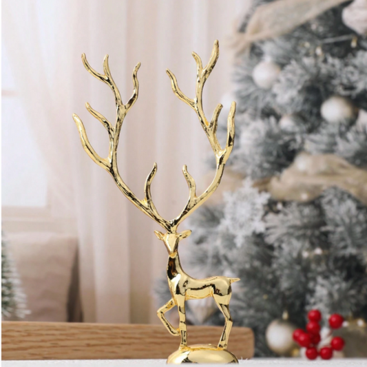 Luxe Gold Standing Deer Jewellery Holder