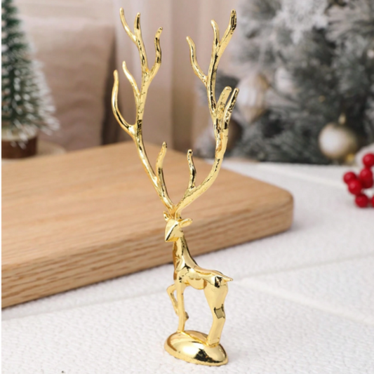 Luxe Gold Standing Deer Jewellery Holder