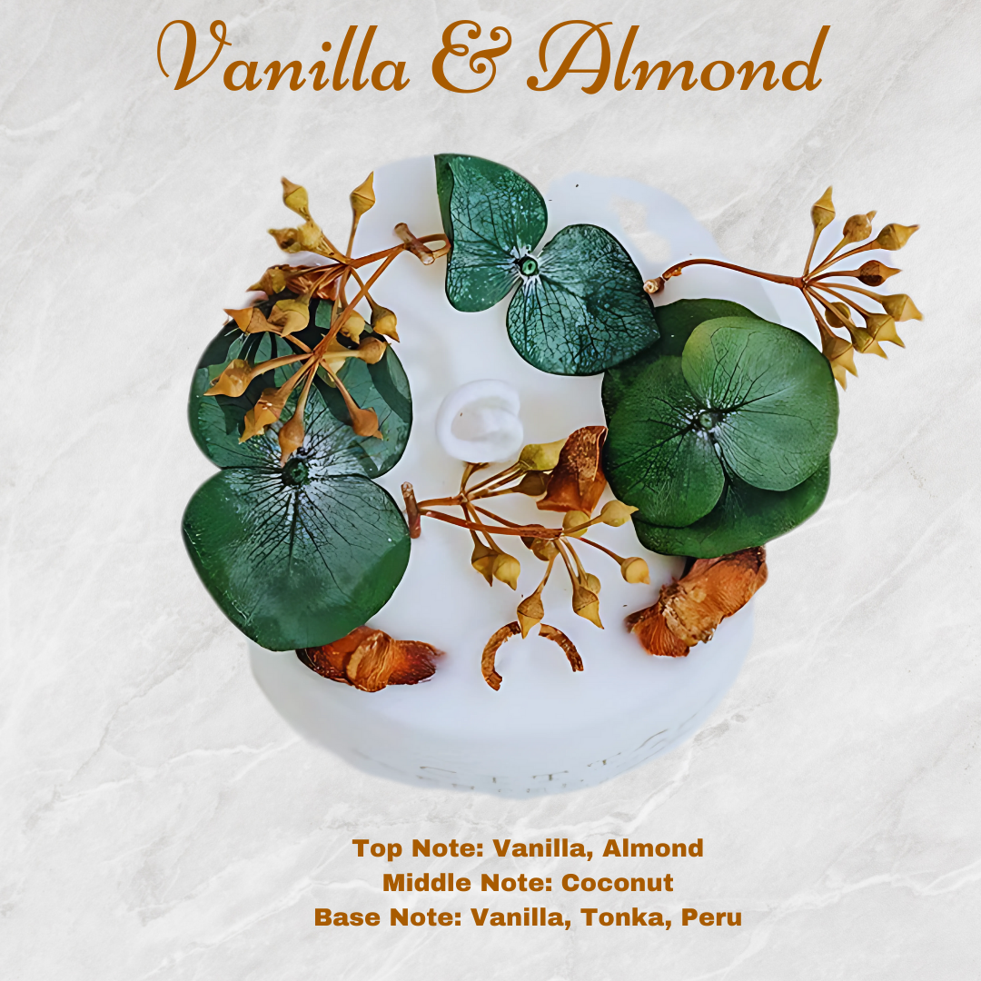 Creamy Vanilla & Almond Natural Candle