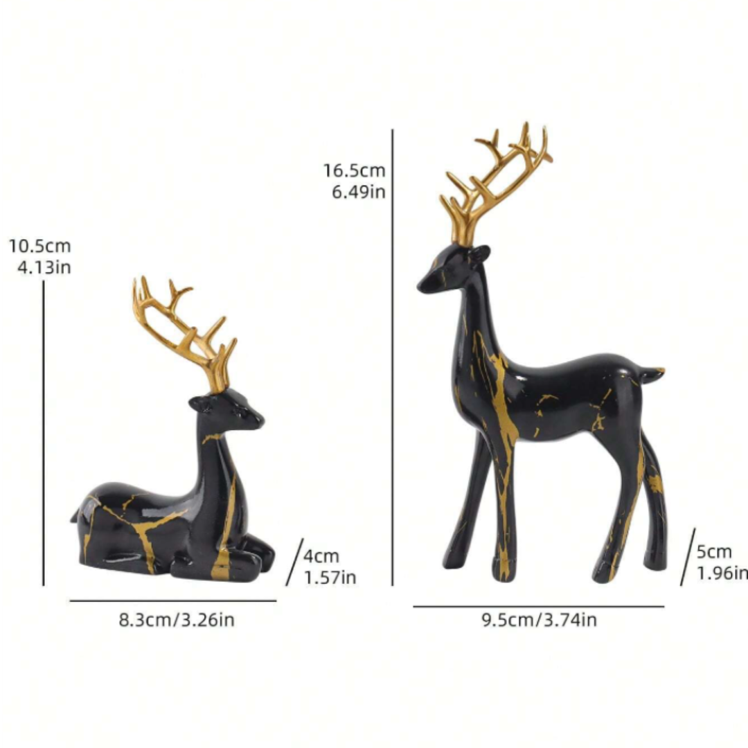 Deer Ornament Set (2pcs)