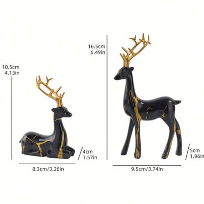 Deer Ornament Set (2pcs)