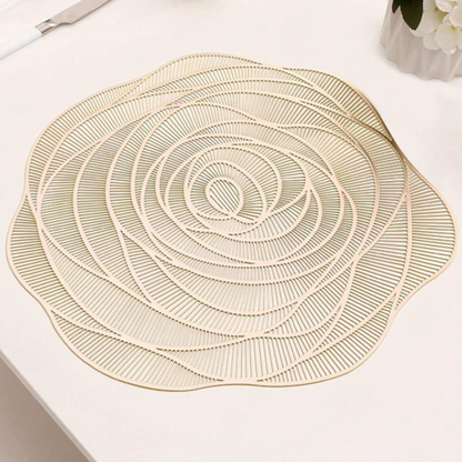 Elegant Waterproof & Heat Resistant Vinyl Placemats (4pcs) & Coasters Set (4pcs)
