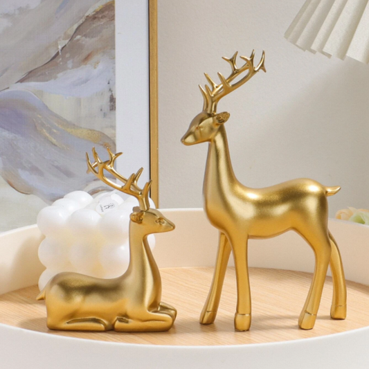 Subtle Deer Ornament Set (2pcs)