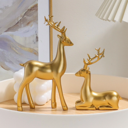 Subtle Deer Ornament Set (2pcs)