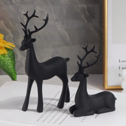 Subtle Deer Ornament Set (2pcs)