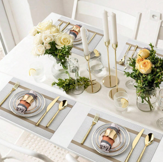Elegant Waterproof & Heat Resistant Vinyl Placemat