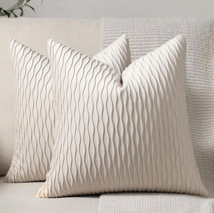 Shoreline Ripple Velvet Cushion Cover